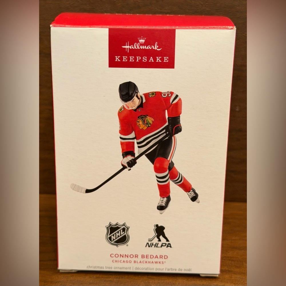 Hallmark Keepsake 2025 CONNOR BEDARD CHICAGO BLACKHAWKS NHL Ornament — NEW - Picture 2 of 10